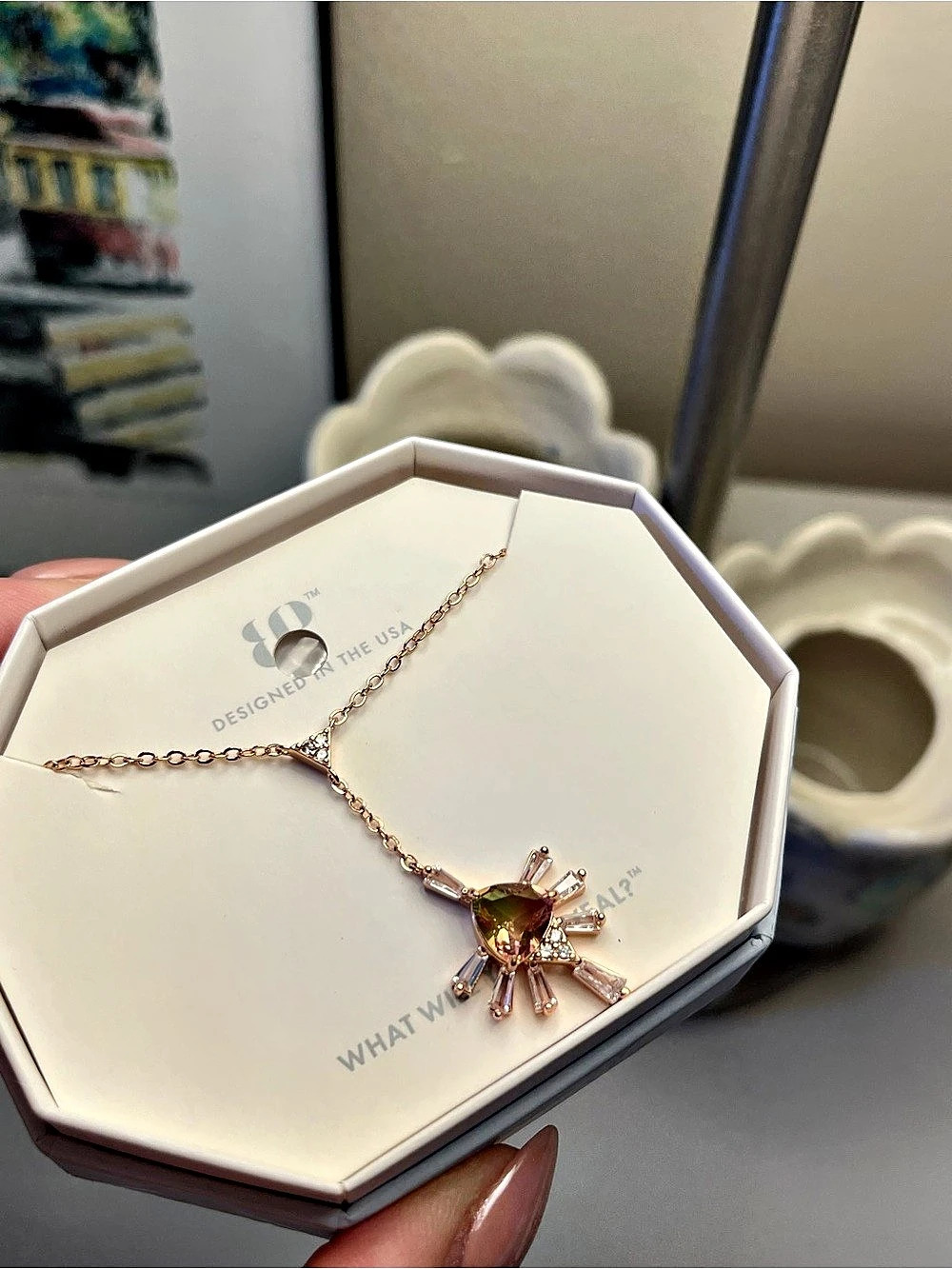 Bomb Party Sunburst Pendant Rose Gold NWT